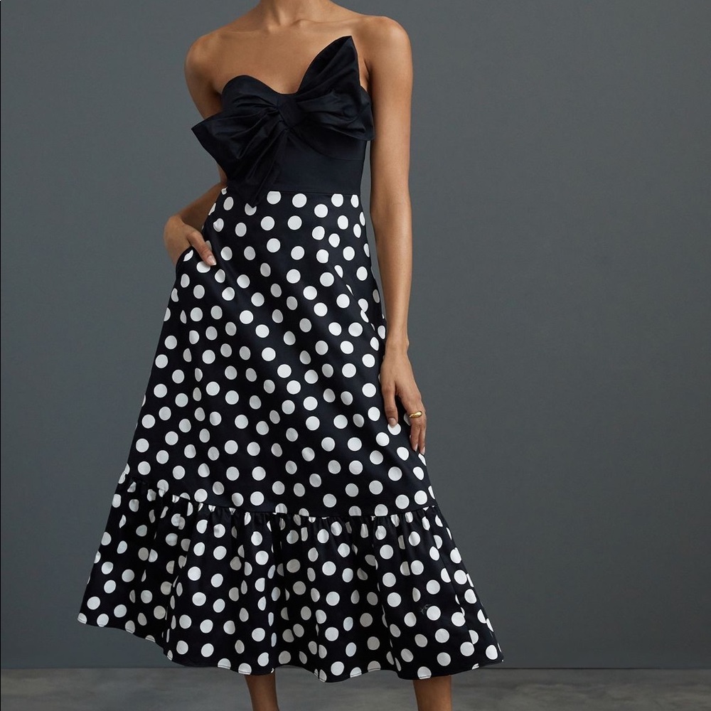 Colorblocked Bow-Tie Maxi Dress